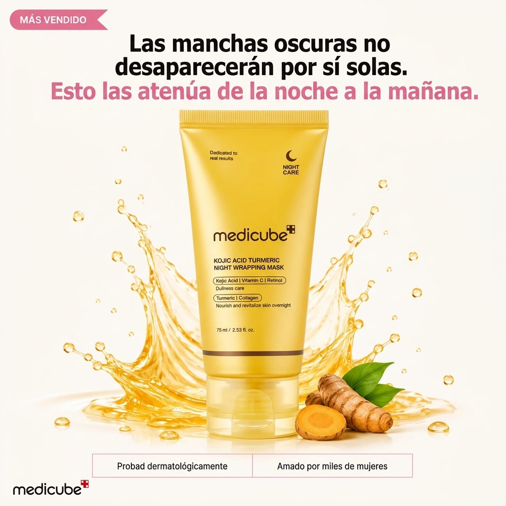 Mascarilla de envoltura nocturna con ácido kójico y cúrcuma