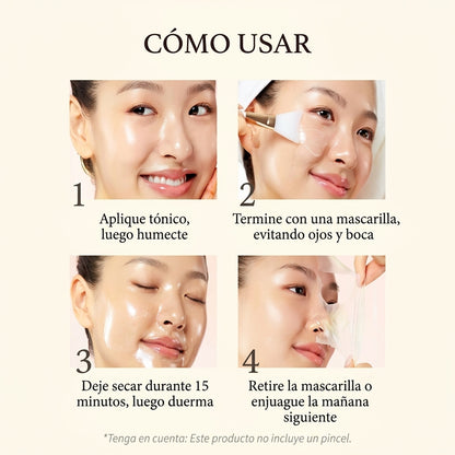 Mascarilla de envoltura nocturna con ácido kójico y cúrcuma